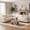 Beige-Flannelette, variant on Puremind L Shaped Sofa, Oversized 5 Seat Corner Sofa with Side Pockets, Modern Linen Sectional Couches for Living Room/Apartment, Dark Gray