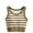 Green, variant on fatyb Womens Striped Tank Tops with Built in Bra Cropped Sleeveless Going out Padded Summer T Shirts