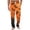 Orange_005, variant on Domuza Mens Halloween Pajamas Casual Drawstring Elastic Waist Funny Novelty Print Pjs Trousers Relaxed Fit Cute Wide Leg Lounge Sleepwear L
