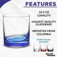 thumbnail image 2 of Lexington Rocks Whiskey Glass 10.5 oz, Set of 12, Bulk Pack - Perfect for Scotch, Bourbon, Whiskey, Cocktail - Blue, 2 of 5