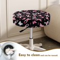thumbnail image 4 of Psesaysky High Elastic Round Bar Stool Seat Covers for Home Kitchen, Polyester Soft Vanity Seat Cushion Saddle Slipcovers with With Elastic Bands, 4 of 6