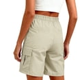 thumbnail image 5 of Aoiroe Women's Lightweight Hiking Cargo Shorts for Running Athletic Camping Travel Golf Beige L, 5 of 6