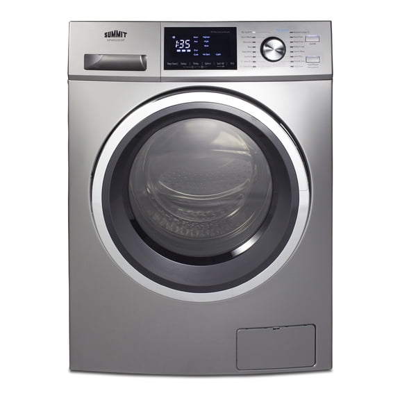 24" Wide 115V Washer/Dryer Combo, Stainless Steel Look