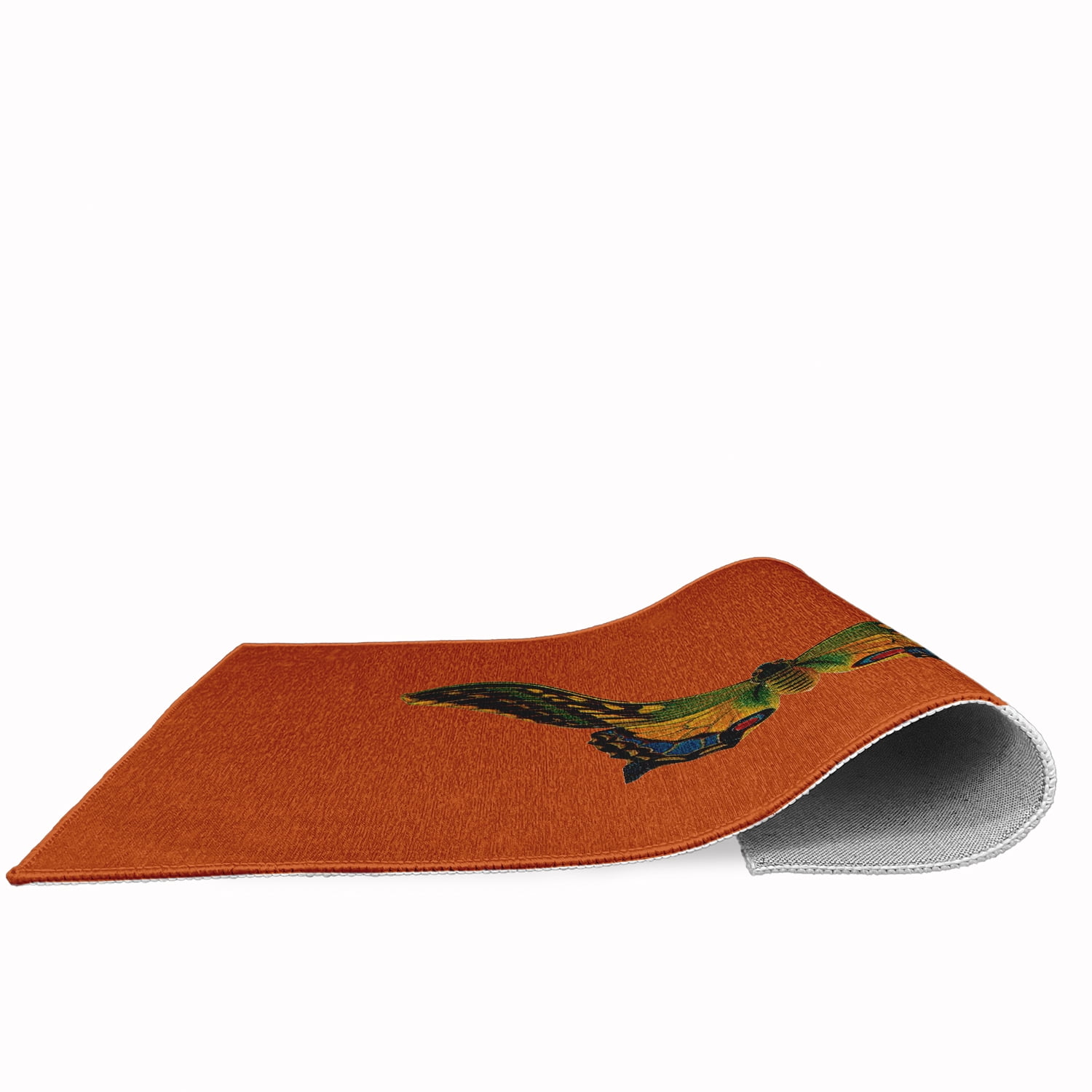 18" x 30" Simply Daisy Colorful Butterfly Swallowtail Novelty Chenille Area Rug, Perfect Orange