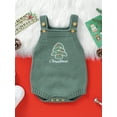 thumbnail image 2 of Infant Baby Boys Girls Overalls Sleeveless Embroidery Knit Rompers, 2 of 4