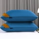thumbnail image 4 of Almohada de terciopelo de hotel de grado, relleno suave, adecuada para todas las posiciones de sueño, algodón amigable con la piel, 2 piezas, azul, 4 of 6