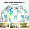 thumbnail image 4 of Daiia Turtle Pattern Women's Fashion Hoodies & Sweatshirts with Kangaroo Pocket Hooded Sweatshirt with Eye-catching Drawstrings-Medium, 4 of 7