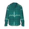 thumbnail image 3 of Sigee ECG Wave Print UPF50+ Men's Sun Protection Hoodie Shirt SPF UV Shirt Long Sleeve Fishing Outdoor Lightweight, S-3XL, 3 of 9