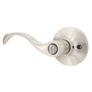 Brinks Keyed Entry Modern Wave Style Lever Doorknob with Pro-Guard, Satin Nickel Finish