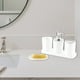 thumbnail image 1 of Juego de organizador de baño de 5 piezas | Bandeja de tocador de plástico, vasos para cepillo de dientes, dispensador de jabón, vaso para enjuague bucal, jabonera | Moderno Negro Blanco Gris |, 1 of 6