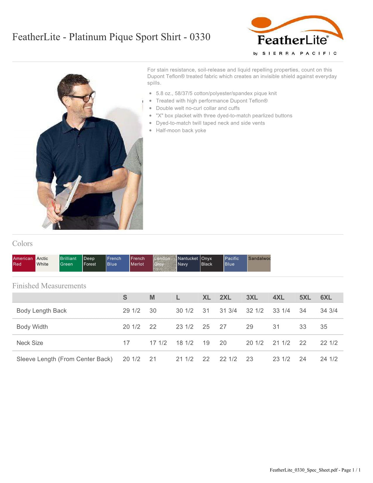 London Grey M Featherlite MenS Platinum Pique