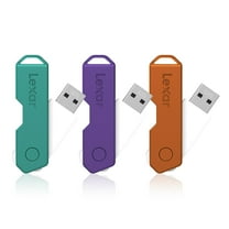 Lexar® JumpDrive® TwistTurn2 USB 2.0 Flash Drives, 32GB, Pack Of 3 Flash Drives, LJDTT2-32GABNA3