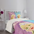 thumbnail image 5 of Ambesonne Colorful Quilted Bedspread Set 2 Pcs, Modern Characters Artwork, Twin Size, Multicolor, 5 of 6