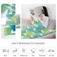 thumbnail image 4 of Fleece Blanket Easter Rabbit Silhouette Seamless Blankets, Soft Cozy Warm Flannel Throw Blanket, Blue Green Gradient Blanket for Bed Couch Sofa,40x50In, 4 of 9