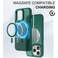 thumbnail image 4 of Magnetic Designed for iPhone 13 Pro Max Case [Military-Grade Drop Tested] [Compatible with Magnet] Slim Frosted Case for iPhone 13 Pro Max Case Phone Case (6.7"), Green, 4 of 12