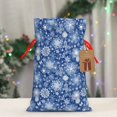 thumbnail image 4 of Fuzoiu whiet Snowflake blue background Print Christmas Gift Bag,Burlap Gift Bag with Drawstring Closure & Hang Tag,Perfect for Holidays, Birthdays, and Special Occasions-Small, 4 of 7