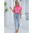 thumbnail image 4 of ZXSXSY Rhinestone Fringe Button Down Shirts for Women Rolled Short Sleeve Sparkly Top Concert Western Cowgirl Shirt, 4 of 6