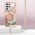 thumbnail image 5 of Mantto for Samsung Galaxy S21 Ultra Case, with Lanyard Adjustable Strap, Marble Pattern Soft TPU Bumper Hard PC Back Shockproof Protective Glossy Stylish Durable Phone Case for Women Girls,Rosegold, 5 of 7