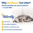 thumbnail image 2 of Natural Non-Clumping Cat Litter Pellets, Sunflower Hull Formula with Natural Ingredients, Strong Odor Control, 11 lb, 2 of 10