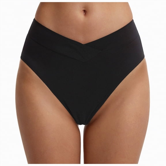 HCNTES Period Swimwear Bikini Menstrual Leakproof Swim Bottoms UPF 50 Waterproof Brief Light Flow for Women Girls Teens(Black,S)