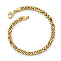Real 14kt Yellow Gold Polished Fancy Link Chain Bracelet; 7.5 inch; Lobster (Fancy) Clasp; for Adults and Teens; for Women and Men