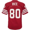 thumbnail image 3 of Infant Mitchell & Ness Jerry Rice Scarlet San Francisco 49ers 1990 Retired Legacy Jersey, 3 of 3
