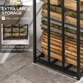 thumbnail image 4 of Outsunny 73" Firewood Rack, 4620lbs Load Log Holder w/ Polycarbonate Roof, 4 of 10