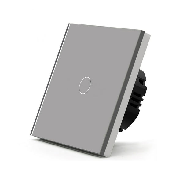 1Gang Standard Light Touch Switches Home Wall Switch Black White Golden With Crystal Glass Panel Power Sensor Switches ,Easy to Installation