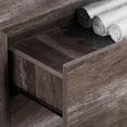 thumbnail image 3 of Commode double CorLiving Newport de style milieu de siècle, 8 tiroirs, en bois d'ingénierie, marron, 3 of 9