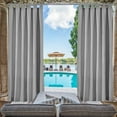 thumbnail image 2 of Pro Space 2 Panels Outdoor Curtains Tab Top (4"Long) Window Curtain for Pergola/Patio/Balcony - 50" W x 120" L - ( Gray), 2 of 7