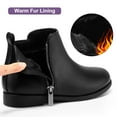 thumbnail image 7 of HARVEST LAND Little/Big Girl Ankle Boots Kids Short Zipper Flat Booties Black Size 11-5, 7 of 7