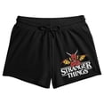 thumbnail image 4 of Stranger Things Demon Title Art Women's Black Lounge Shorts-Large, 4 of 7