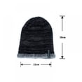 thumbnail image 3 of 1Pc Winter Hat Plush to Keep Warm Acrylic High-quality Materials Knitted Wool Hat Navy Blue, 3 of 6