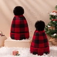 thumbnail image 3 of Gymnture Christmas Red Plaid Knitted Hat for Parent-Child, 3 of 10