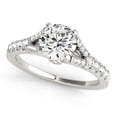 thumbnail image 1 of Bague d'Engagement en Diamant avec Ensemble de Griffes en Or Blanc 14k 1 3/8 cttw Taille 9, 1 of 3