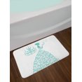 thumbnail image 2 of Love Bath Mat, Monochromatic Design Butterflies Cartoon Silhouette Style Romantic Woman Gown, Plush Bathroom Decor Mat with Non Slip Backing, 29.5" X 17.5", Seafoam and White, by Ambesonne, 2 of 2