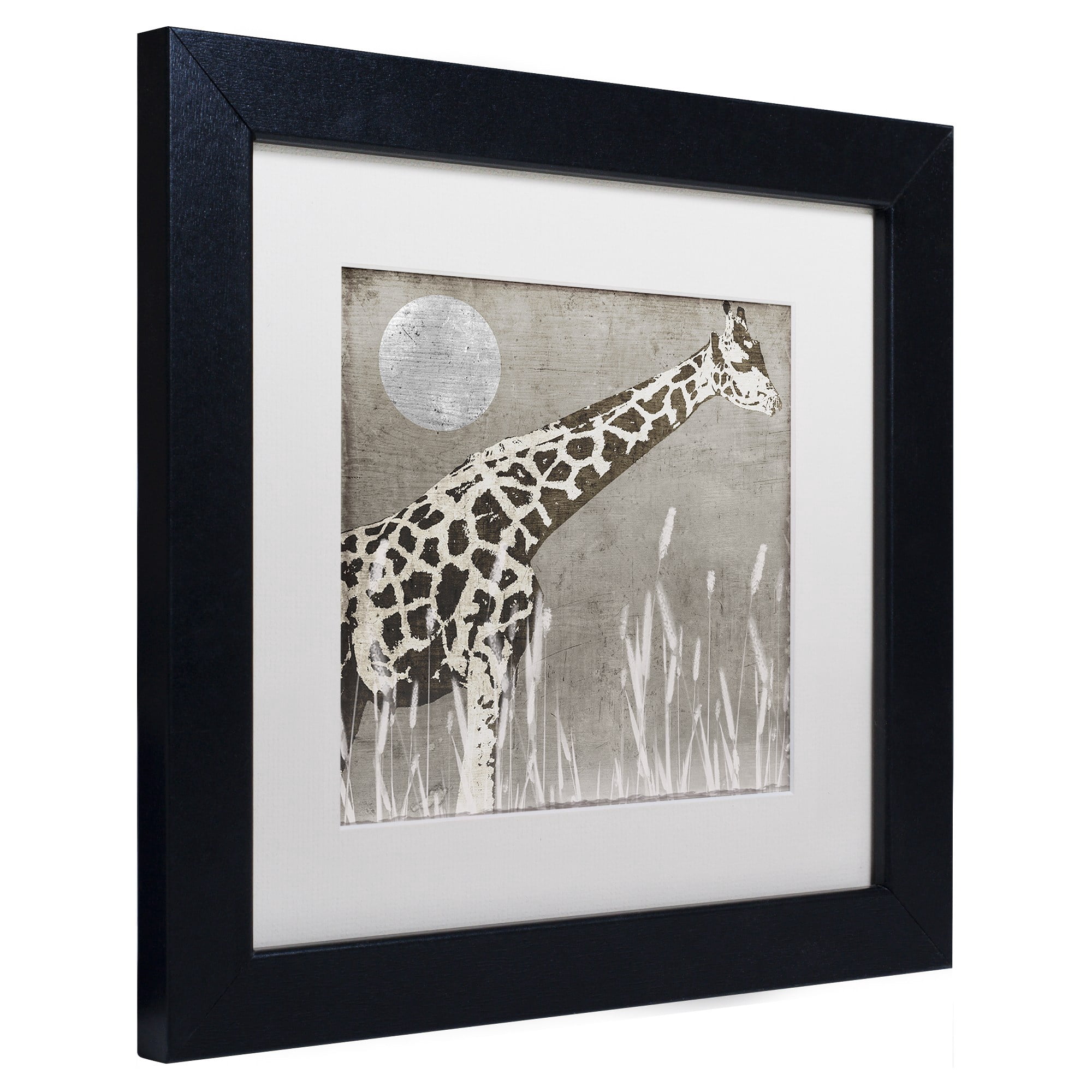 Trademark Fine Art Animals Matted Framed Art ' Moon Giraffe ' by Color Bakery