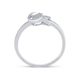 thumbnail image 3 of Diamond Princess 10kt White Gold Womens Round Diamond Dolphin Ring .02 Cttw, 3 of 4