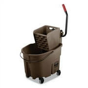Rubbermaid Commercial Wavebrake 35 Quart Bucket/Wringer Combinations, Brown