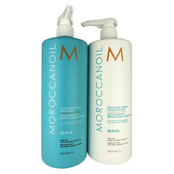 Moroccanoil Moisture Repair Shampoo Conditioner Liter Duo 33 8 Oz Each Walmart Com Walmart Com