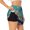 Black, variant on Rateoe Let's go Travel Printed 2 in 1 Women's Workout Shorts for Athletic Gym Running Shorts with Phone Pockets-Medium