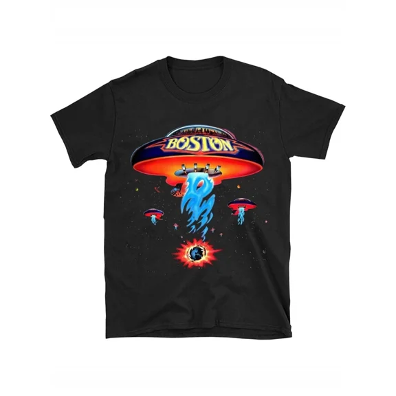 Boston Rock Band Spaceship UFO Graphic Unisex T-Shirt ,up to size 5XL