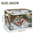 thumbnail image 3 of Storage Box With Lid 16.5x12.6x11.8In Foldable Stacked Household Storage Box Christmas Candy Canes Picture, 3 of 7