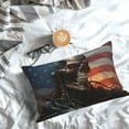 thumbnail image 5 of Sikiie Cyberpunk Skull American Flag Pillow Covers, Throw Pillow Case Cushion Covers,Cushion for Bedroom,Couch,Home-16"x24", 5 of 6