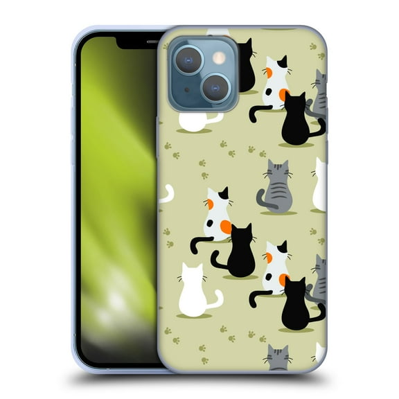 Head Case Designs Officially Licensed Haroulita Cats And Dogs Cats Soft Gel Case Compatible with Apple iPhone 13