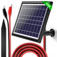 thumbnail image 1 of POWOXI Panel solar 6 V 6 W batería de coche alimentador de ciervos cargador de batería solar mantenedor + controlador + soporte de montaje ajustable cargador solar impermeable con clip de cocodrilo, 1 of 1