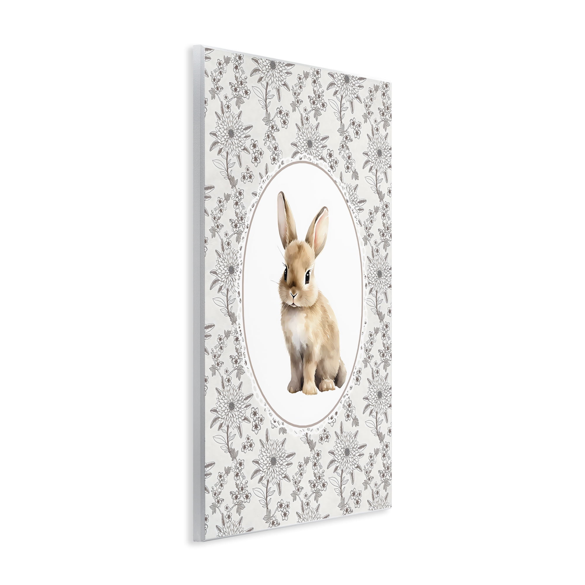 Stupell Industries Mauve Botanical Bunny Wall Plaque Art, design by Ink Drop Loft