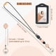 thumbnail image 4 of Retractable Lanyards for ID Badges and Keychain with PU Leather Holder Teacher Lanyards Breakaway for Women Pink, 4 of 5