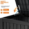 thumbnail image 5 of Magicshe 150-Gallon Weatherproof Resin Deck Box: UV Resistant, Lockable (Black), 5 of 21
