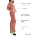 thumbnail image 3 of MeMoi Women's 2 Piece Velour V-Neck Sweatshirt Lounge Set - Womens - Female, Small, Rose, 3 of 7